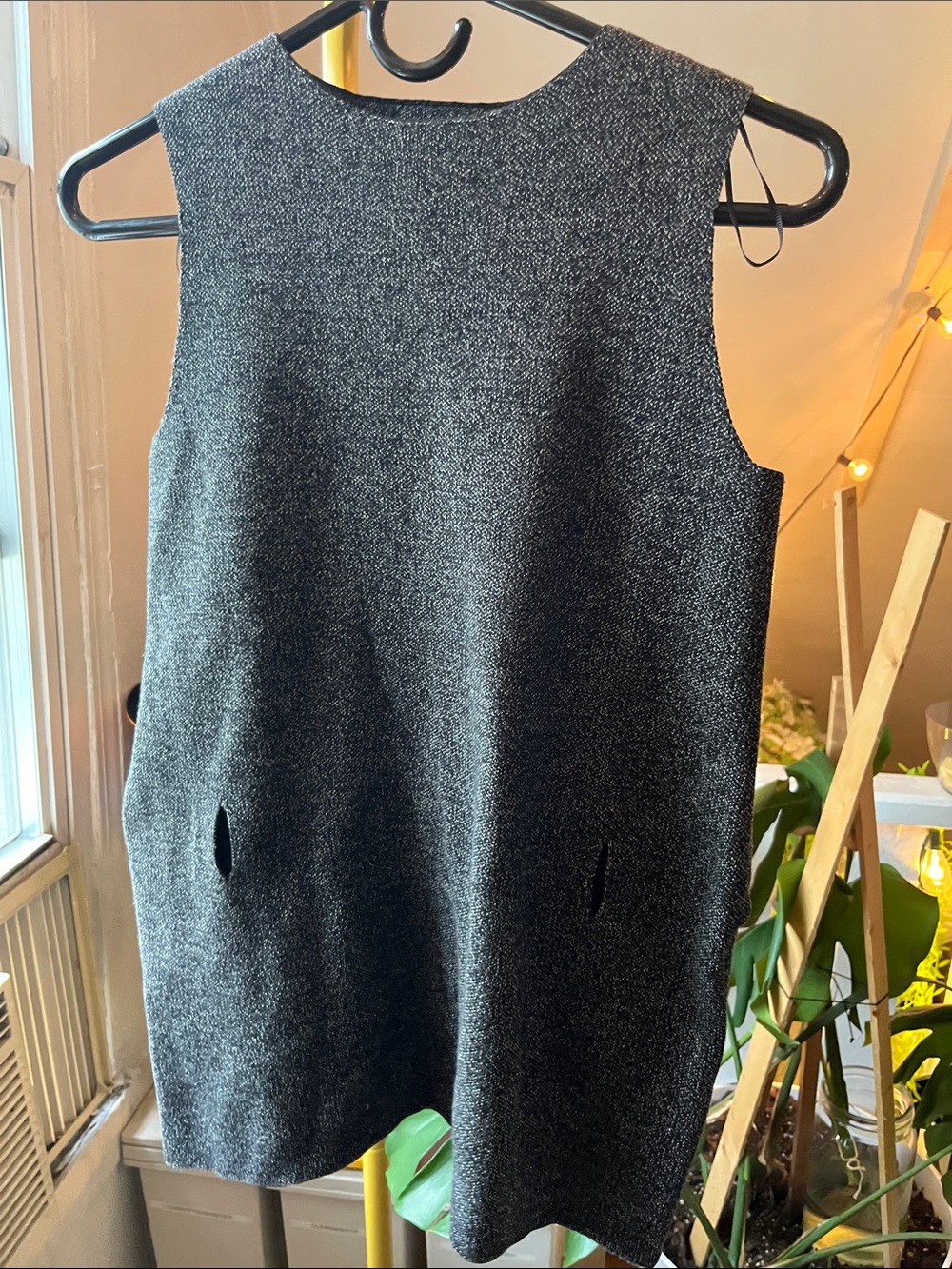 Zara Women's Sleeveless Knit Dress - Charcoal/Black Heather